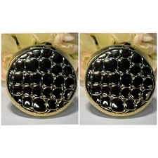 2 X Estee LAUDER GOLD REPTILE ALLIGATOR LUCIDITY FACE POWDER COMPACT (EMPTY New