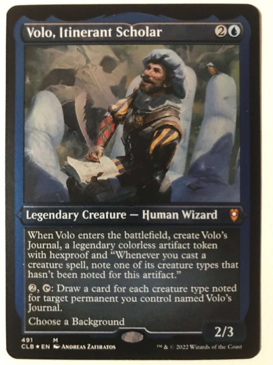 volo mtg card Mtg Commander Legends: Battle for Baldur's Gate Volo, Itinerant Scholar (Etched Foil)