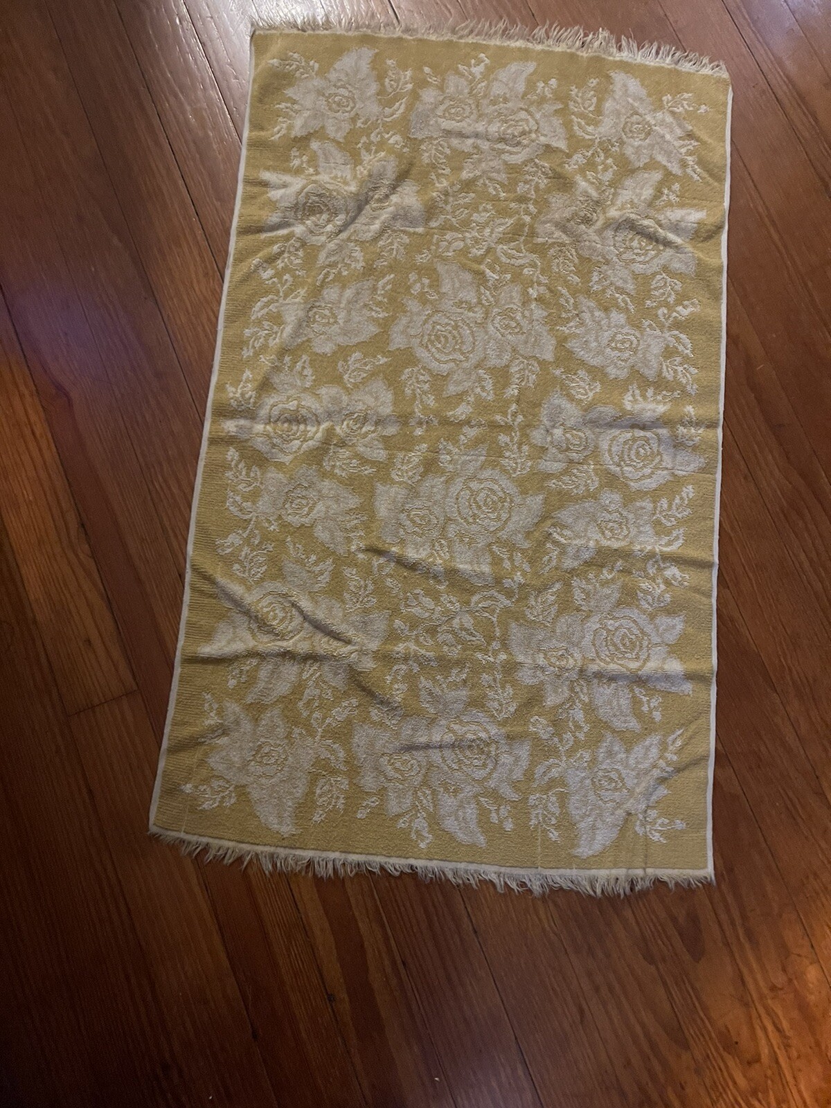 2 Vintage Floral Bath Towels eBay