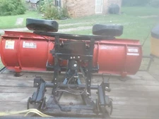 snow plow with lights and salt spreader