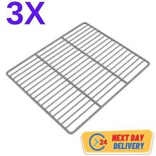 GREY 2/1  650mm x 530mm  GASTRONORM PLASTIC COATED WIRE FRIDGE FREEZER SHELF 3X