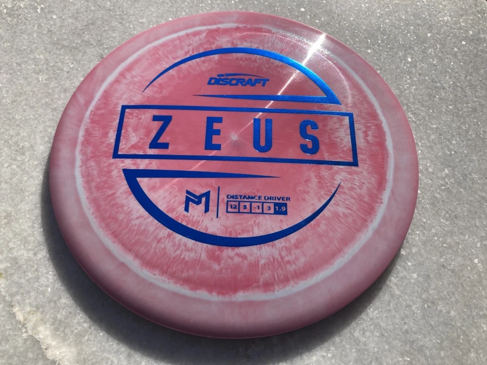 Paul McBeth Zeus-Swirly Pink w Thin White Halo & Booty & Metallic Blue Foil - Image 4 of 4