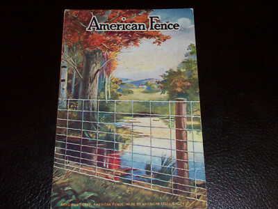 Early 1900's American Steel & Wire Co. Fence Advertising Postcard Unused