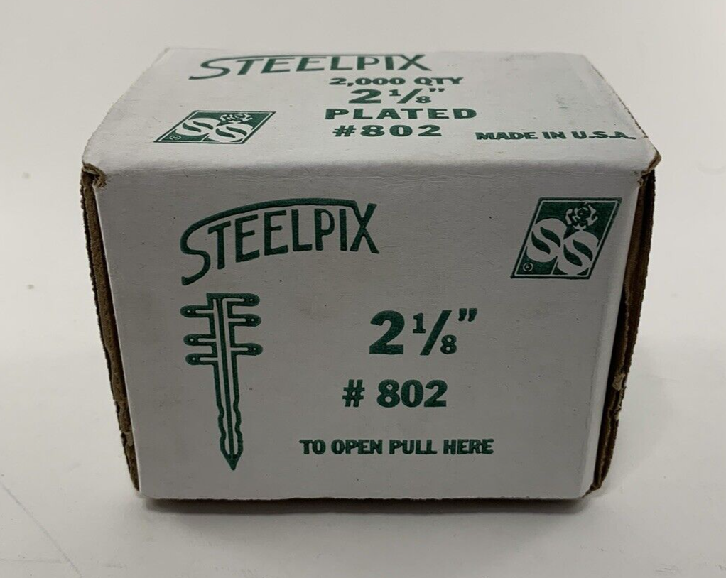 Steelpix 2 1/8" Steel Plated Metal Floral Stemming Picks (2,000 Pieces