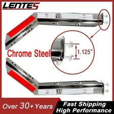 New Semi Truck Spring Loaded Mud Flap Hanger Angled Chrom Steel RH & LH 1.125"