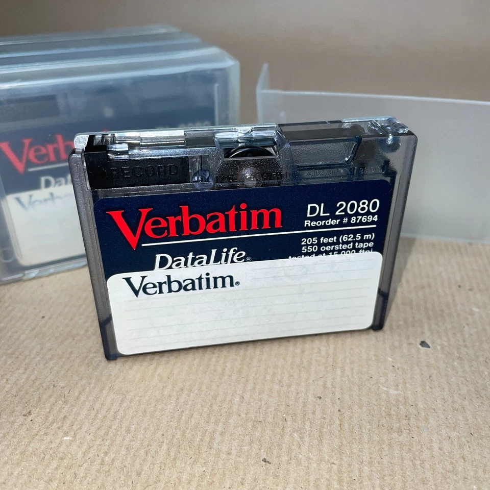 5x Verbatim DataLife Data Cartridge DL 2080 - 205 feet (62,5m) - gebraucht -RARE - Bild 2 von 2