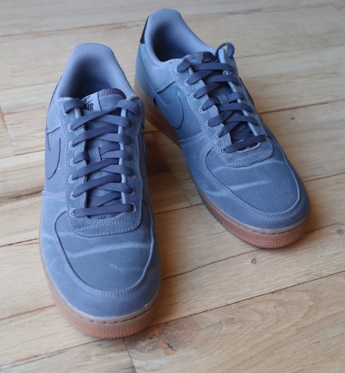 Nike Air Force 1 07 LV8 Waxed Canvas Low Premium 'Grey Gum' AQ0117 001 Sz.  11