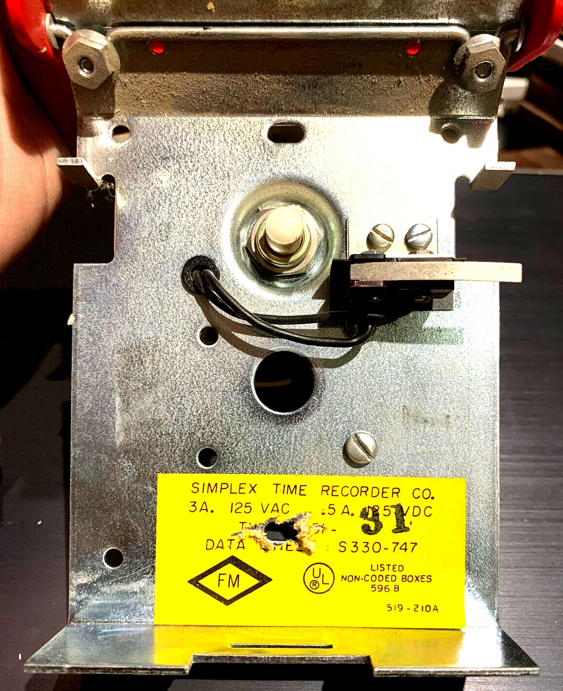 Simplex Double Action Manual Fire Alarm Break Glass Pull Station w/Tamper Switch สำนักงานสิทธิ