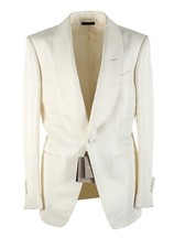 TOM FORD Atticus Ivory Tuxedo Dinner Jacket Size 46 IT / 36R U.S. New With Tags