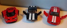 Kinsmart Dicast Cars Bundle Of Three Chevron Camaro Ford GT And Ford Mustang 