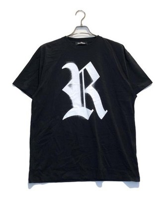 RAF SIMONS Big Fit R Logo T-Shirt Men Black Cotton Size L