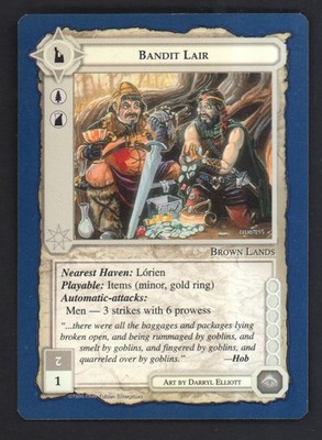 1997 Lord Of The Rings MECCG - Bandit Lair - LP Unlimited Blue Border