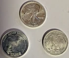 Lot of 3 Walking Liberty Eagle Round 1/10 oz .999 fine Silver