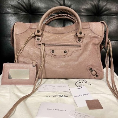 バッグ BALENCIAGA CITY THE FIRST 2WAY BAG BEIGE BALENCIAGA The First City 2Way Hand bag BEIGE Leather