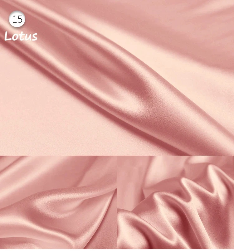 Tela satinada de seda elástica de 42"" de ancho por yarda Charmeuse material de vestido suave para dormir Foto 3 de 4