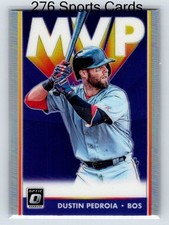 2019 Panini Donruss Optic MVP Holo Prizm #MVP-15 Dustin Pedroia Boston Red Sox