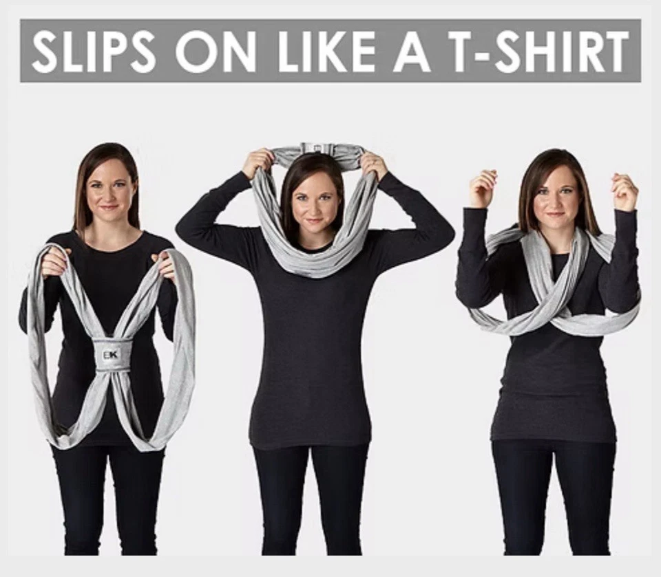 Baby K’tan BREEZE Cotton Mesh Wrap Style Baby Carrier, Teal , XL - Image 2 of 4