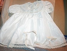 Vintage 1950's White Christening Dress 12 mo. Boxed w/ Tag New