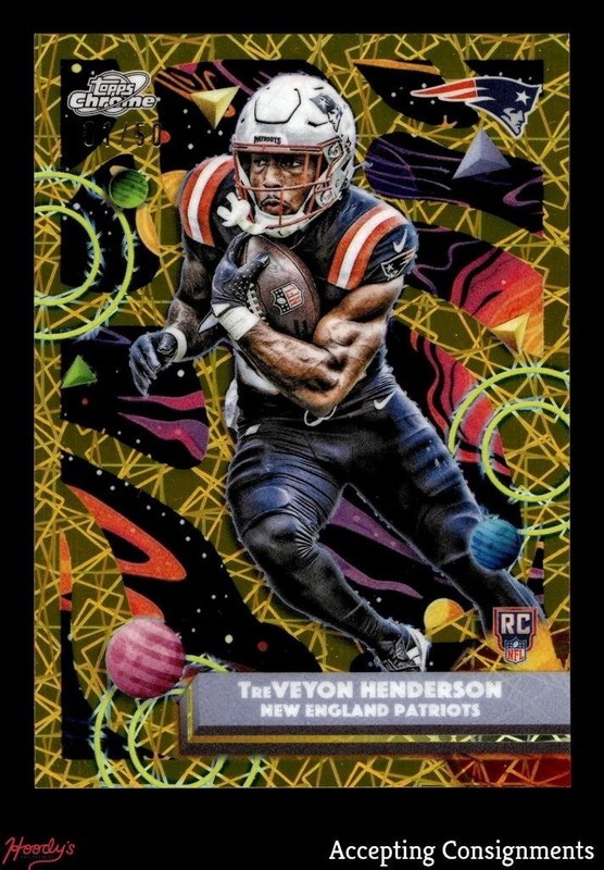 2025 Topps Cosmic Chrome Gold Refractors #168 TreVeyon Henderson RC ROOKIE 01/50