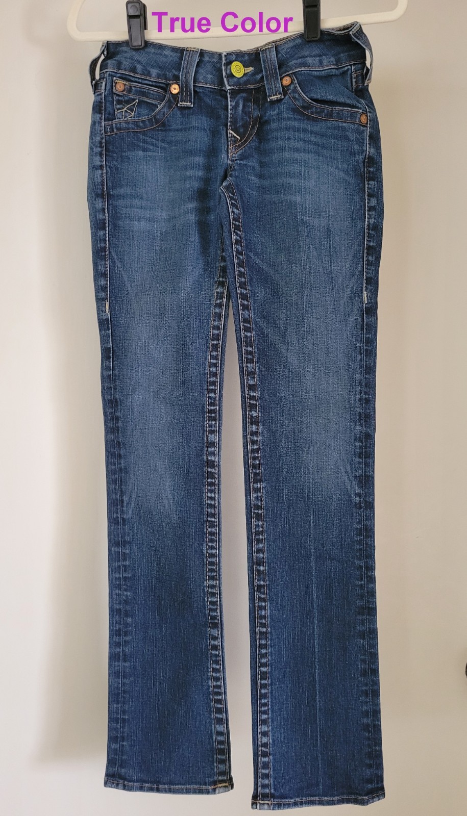 True Religion Womens Skinny Blue Jeans Cut 601598 Style WC92076E4 Size 26
