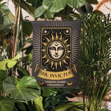 Sol Invictus Sun God Success Witch Magick Garden Flag Made USA Free Ship
