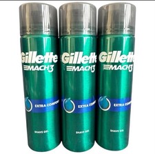 Gillette Mach3 Extra Comfort Shaving Gel 200ml X 3 For Men Free Shipping  21.55 per litre