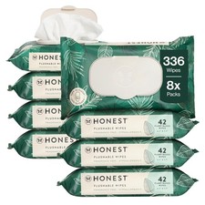 The Honest Company Flushable Wipes for Sensitive Skin  Fragrance Free, Hypoalle