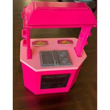 Barbie Vintage Kitchen Playset Pink Oven Stove Grill Doll Furniture One Size