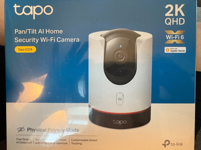 TP-Link Tapo C225 2K Pan/Tilt AI Home Security Cam Wi-Fi 360°Motion Tracking NEW
