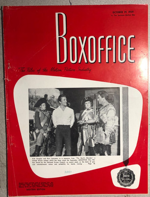 BOXOFFICE Magazine October 19, 1959 Bucket of Blood, The Bat, Kirk Douglas cover