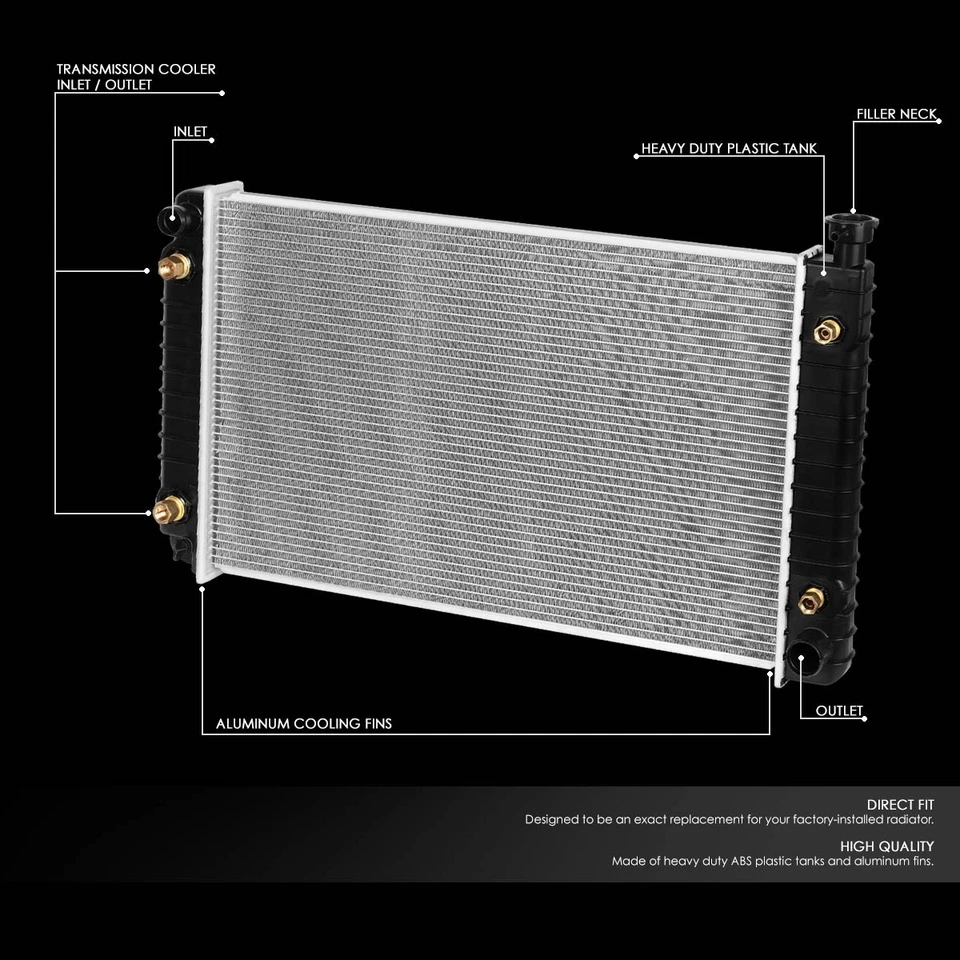 Para Chevy GMC C K 1500 2500 AT 1996-1999 Radiador Estilo OE Núcleo de Aluminio 1790 Foto 2 de 4