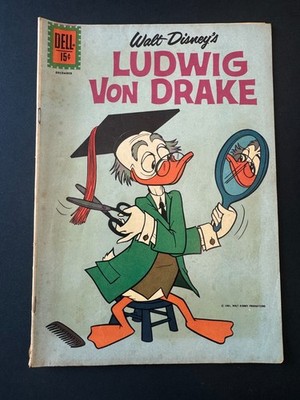 Ludwig Von Drake #1 - Cover by Tony Strob (Dell, 1961) Fine-