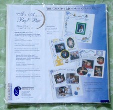Creative Memories 12 x 12 It's a Boy Scrapbook Pages Blue Gingham Open Package 