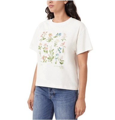 Scotch & Soda Amsterdam Womens Shirt White Large Cotton FLOWERS
