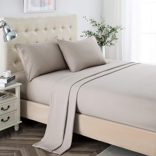 Full Sheet Set, 2400 Thread Count Soft Deep Pocket Microfiber Sheets, 4 Piece...