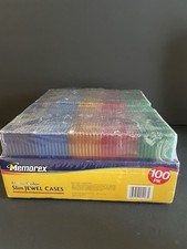 MEMOREX Multi-Color SLIM JEWEL CASES 100-PACK CD Cases