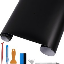 Auto Folie Vinyl Schwarz Matt Carbondesign Schutzfolie selbstklebend 100x300cm