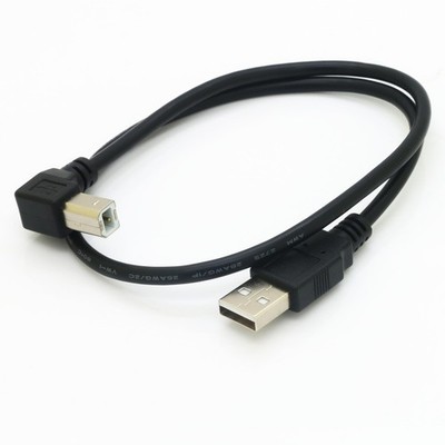 19 Inch USB B Right Angle 90 Degree High Speed Printer Cable A Male to B Male