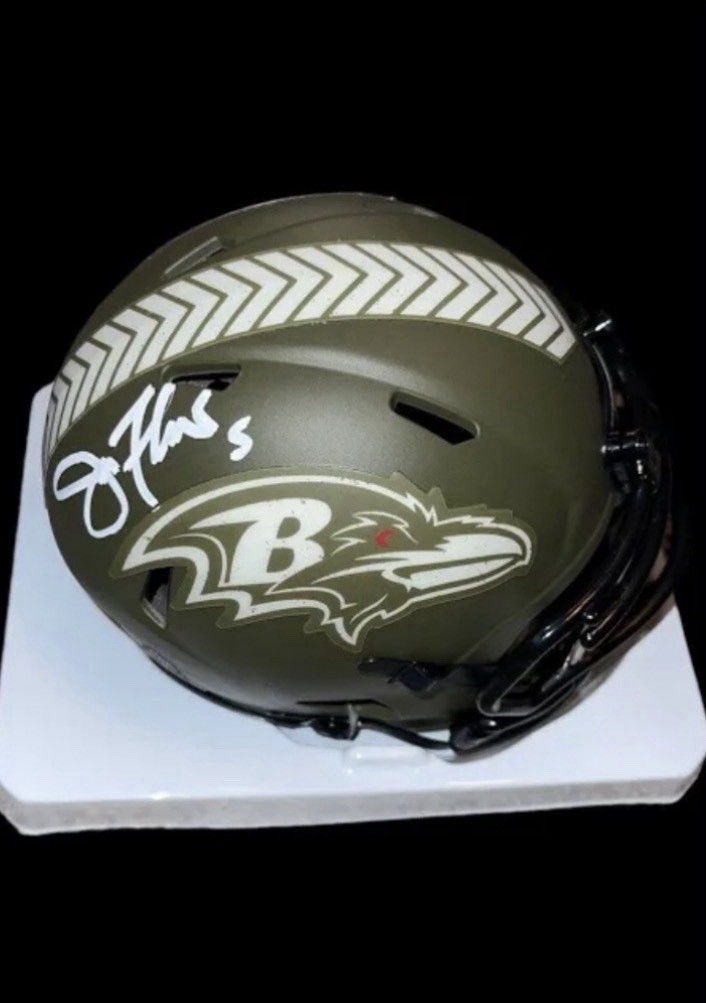 Joe Flacco Autographed Signed Baltimore Ravens Mini Helmet Becket Authenticated 