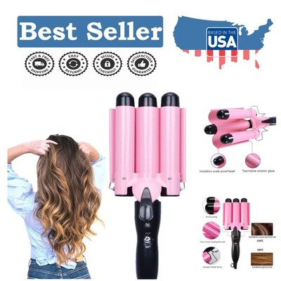 Adjustable Temperature Jumbo Barrel Curling Iron - Big Waves in Minutes