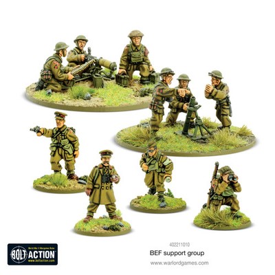 British Expeditionary Force Support Group (HQ, Mortar & MMG) Bolt Action Brand N