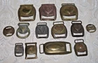 13 Vintage BRASS Civil War HORSE TACK HEART ❤️ Bridle HARNESS Rosettes / BUCKLES