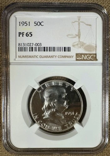 1951 Franklin Half Dollar NGC PF65