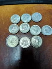 Kennedy Half Dollars 1965-1970 40% Silver $10 Face 20 Circulated Coins