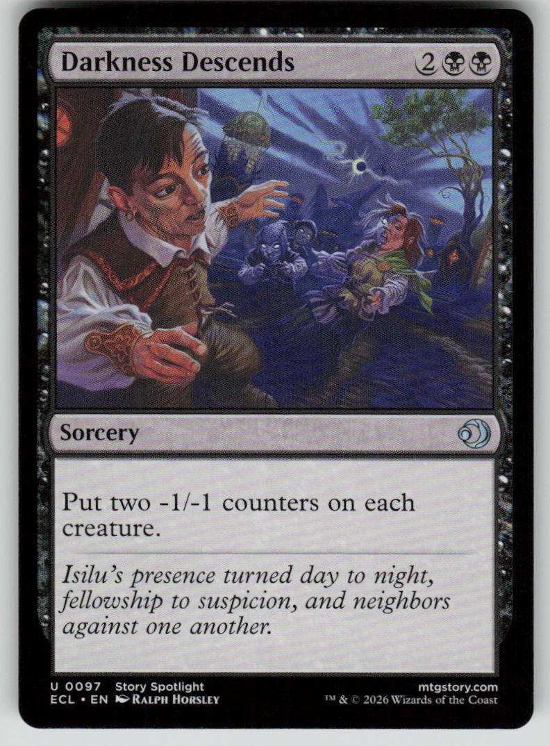 Darkness Descends Uncommon Lorwyn Eclipsed 97 MTG Near Mint 2026