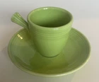 Fiesta Fiestaware HLC Chartreuse Demitasse Stick Handle Cup & Saucer – New -Open