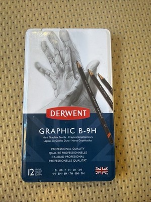 Derwent Graphic 9B-H Soft Graphite Professional Quality (12 pencils) | NEW