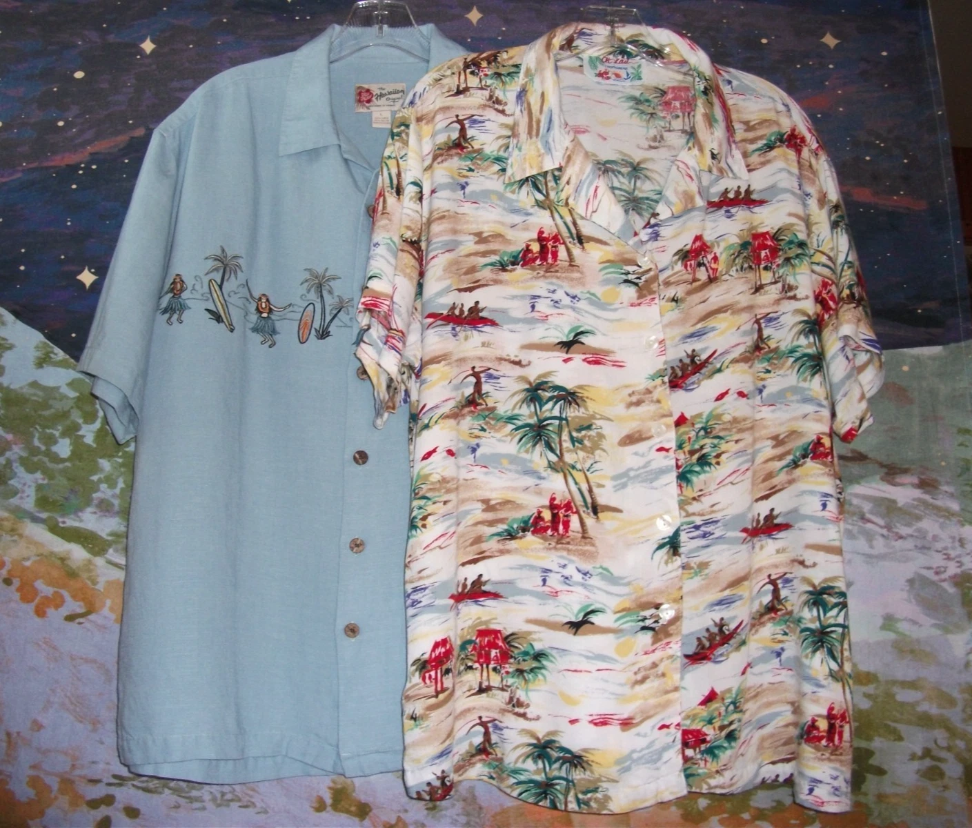 Vintage Hawaiian Button Up Shirts Lot of 2 Hilo Hattie Y2K 80s At Last Hawaii
Opens in a new window