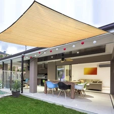 Sun Shade Sail Canopy Rectangle Sand Uv Block Sunshade For Backyard Deck Outdoor