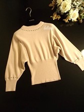 VALENTINO Valentino Bijou Knit Sweater XS Pink